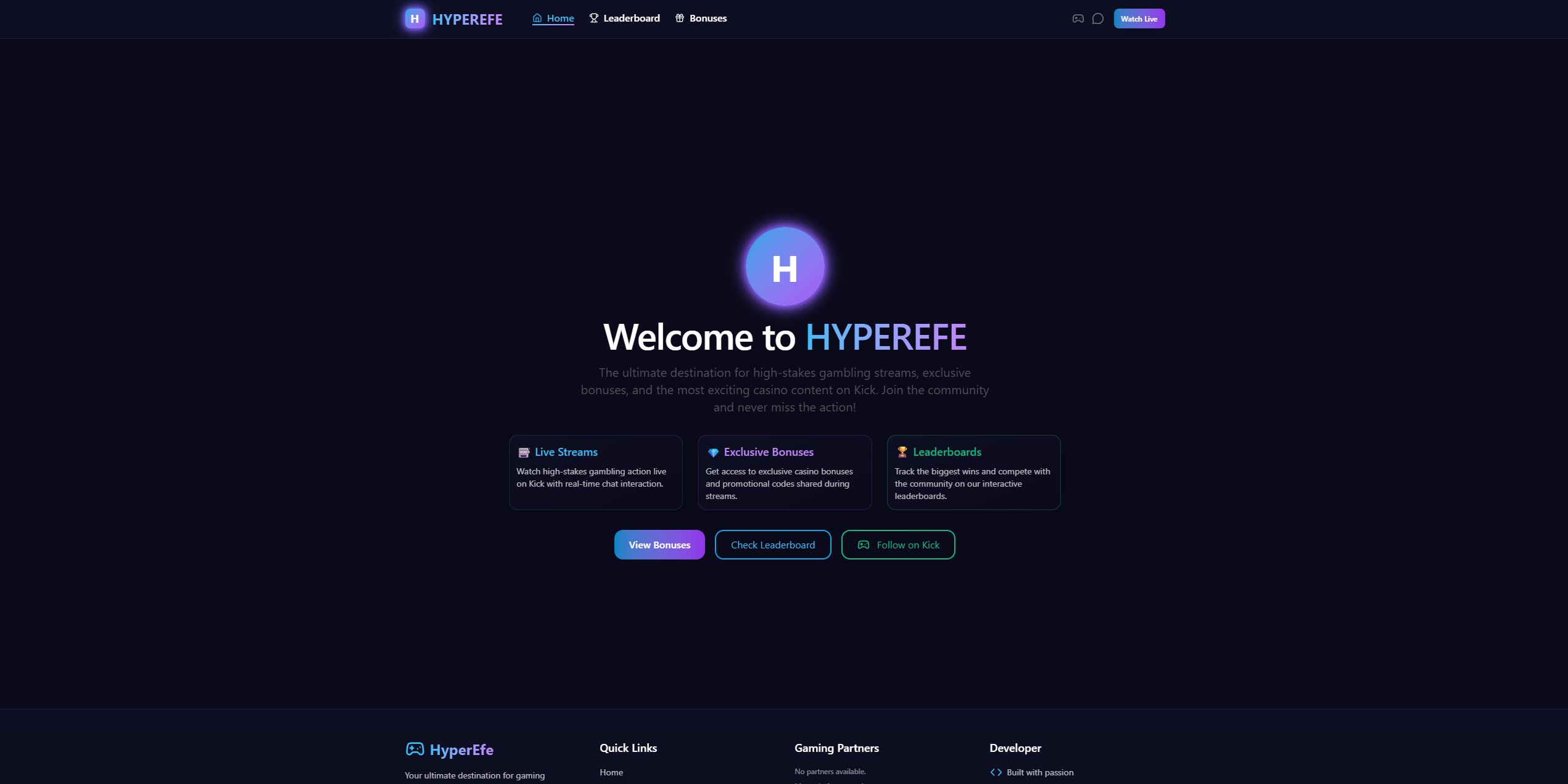 HyperEfe Website screenshot